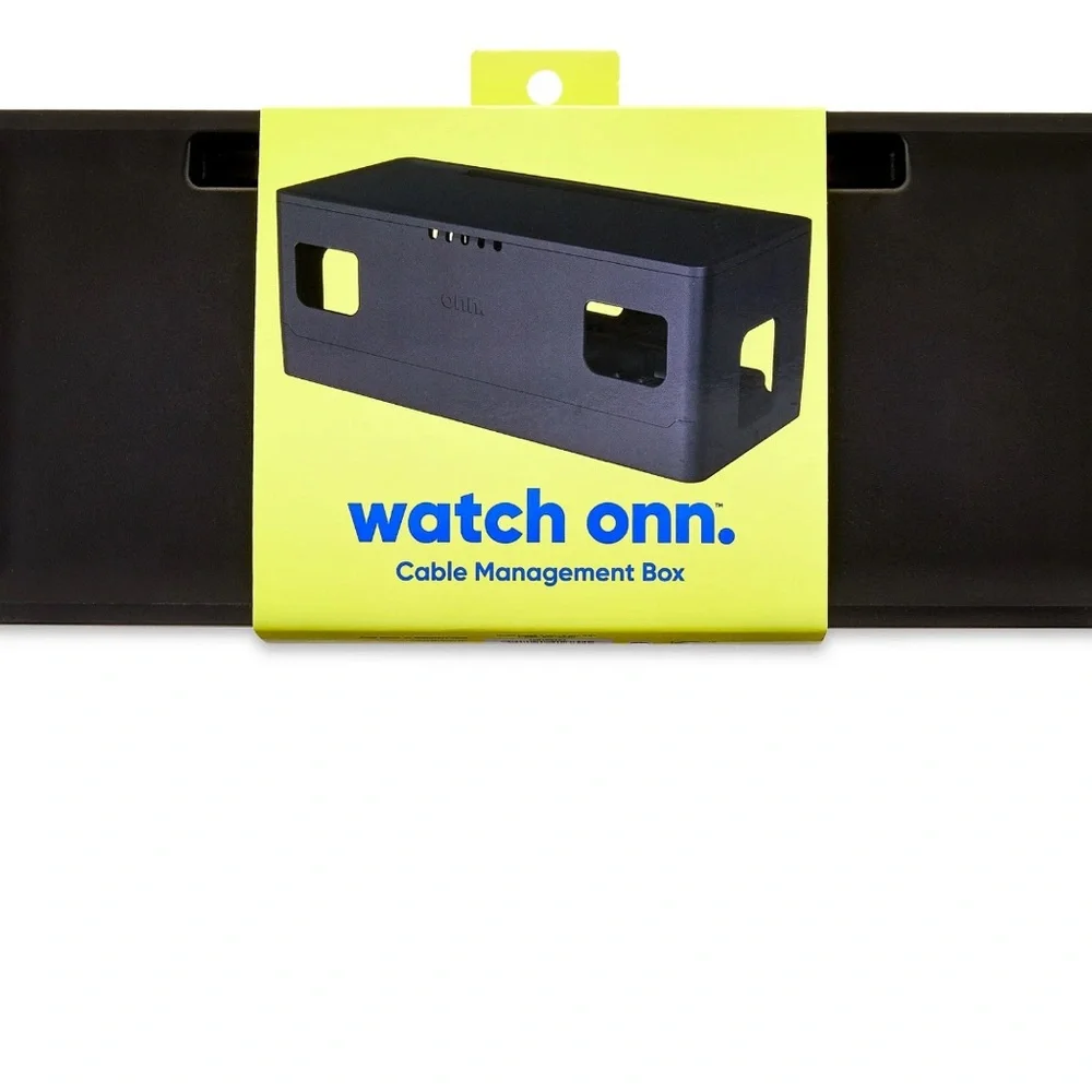 Onn Black Cable Management Box